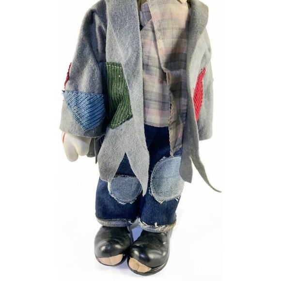 House of Lloyd Hobo Clown Collectible Figurine With Stand Gray Coat 14.7" - Picture 9 of 12